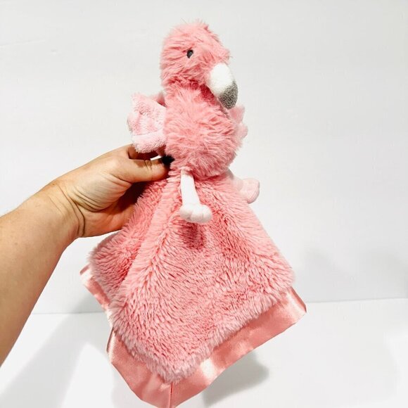 Cloud Island Target Pink Flamingo Lovey Security Blanket Satin Trim 14” - Picture 5 of 6